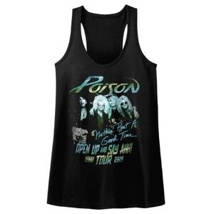 NWT Poison Graphic Women's Black Tank Top